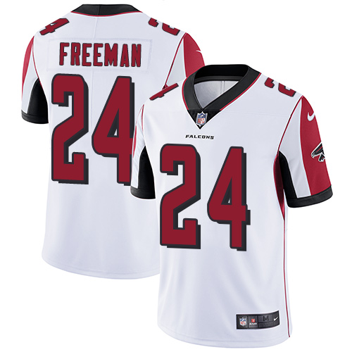 Nike Falcons #24 Devonta Freeman White Men's Stitched NFL Vapor Untouchable Limited Jersey - Click Image to Close